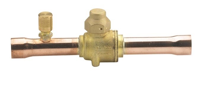 Danfoss , Shut off Ball Valve " with access port ' : GBC 6s 1/4" ODF : 009G7050